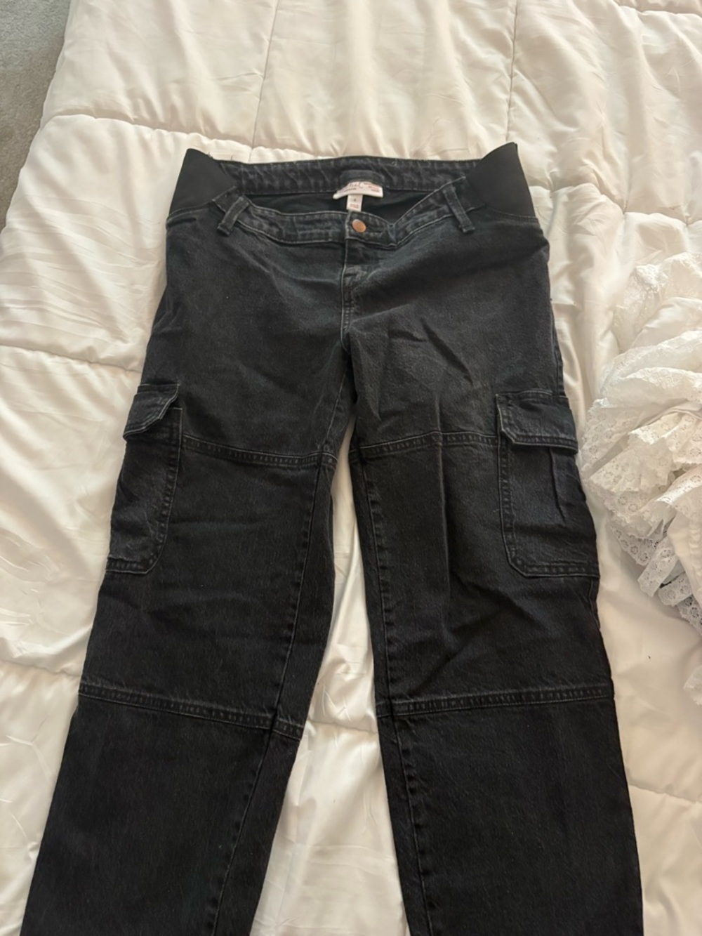 Isabel Maternity by Ingrid & Isabel Black Cargo Maternity Pants